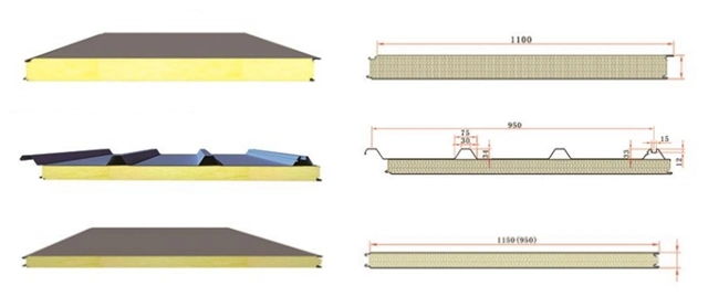 Heat Insulated Fireproof EPS/PU/PIR/PUR/Puf/Polyurethane/Rockwool/Glasswool Cold Storage Clean Room Sandwich Panel for Wall/Roof/Ceiling/Partition