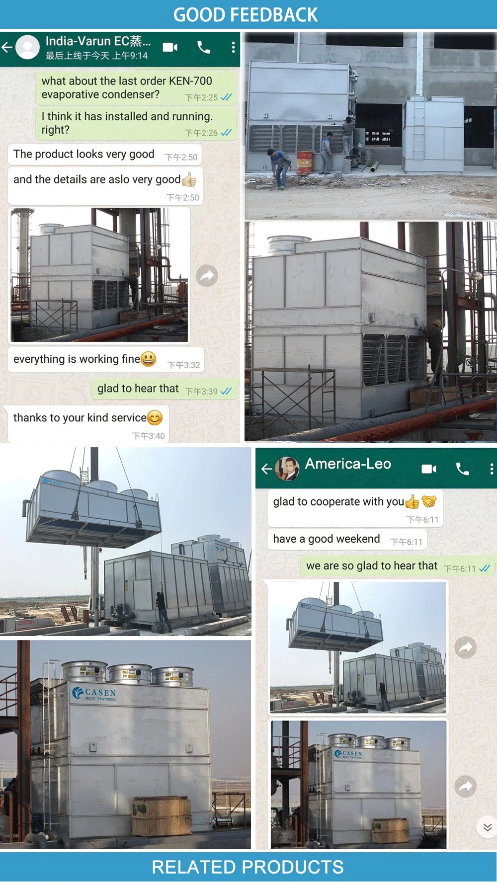 Cheep and Easy to Use Refrigeration Equipment with Closed Cooling Tower